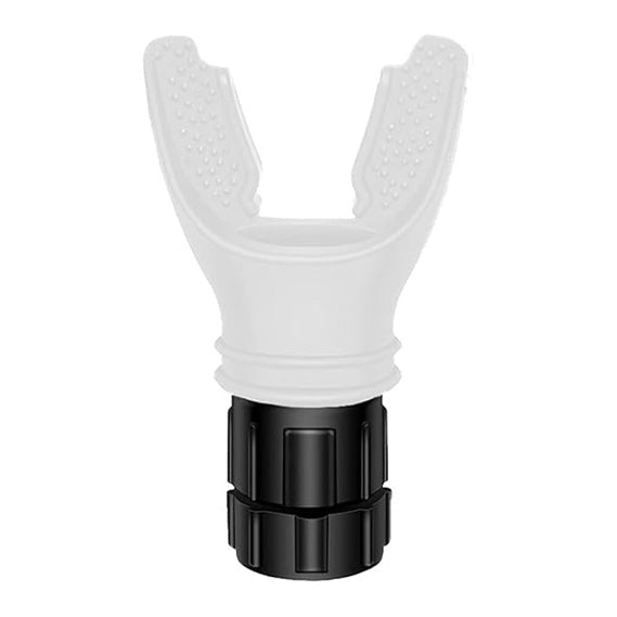 Medivita Atemtrainer breathing exercise device with white mouthpiece and black adjustment dial.