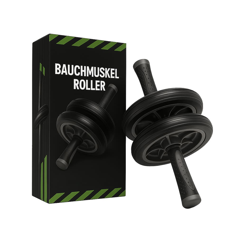 Medivita Bauchmuskel Roller for core training, featuring dual wheels for stability. Ideal for home workouts, improving posture and strength.