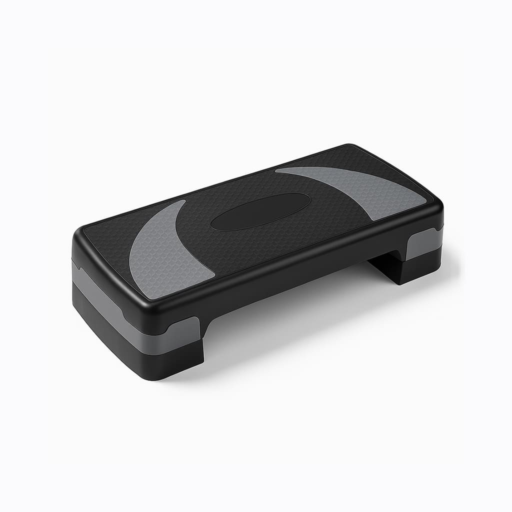 Medivita HöhenStep adjustable step board for home and gym workouts, featuring non-slip surface for safe exercise.