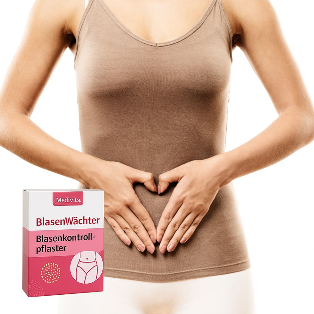 Medivita BlasenWächter box with person showing bladder area, highlighting advanced bladder health protection.