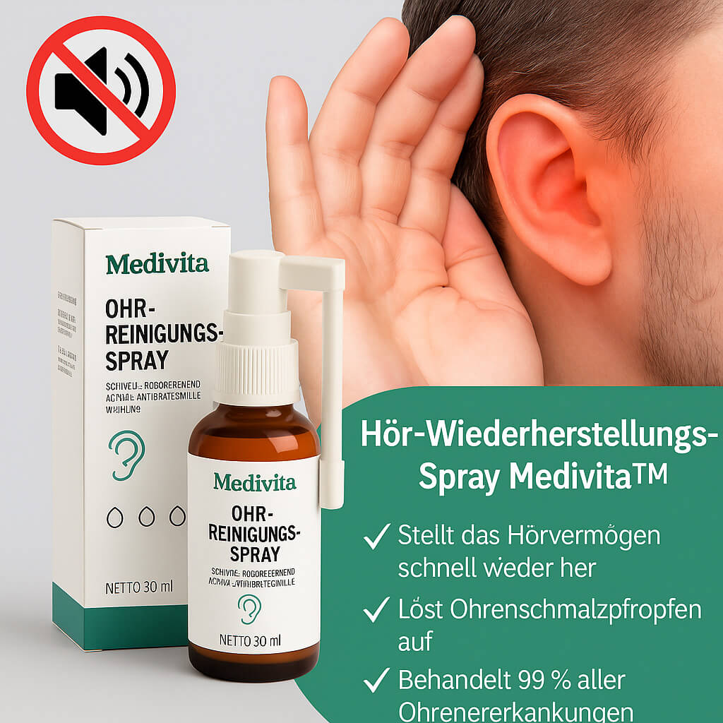Medivita Ohr Reinigungs Spray - Effective Ear Care Solution with Packaging and Application
